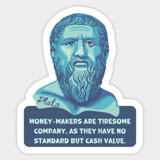 Plato Portrait and Quote Sticker